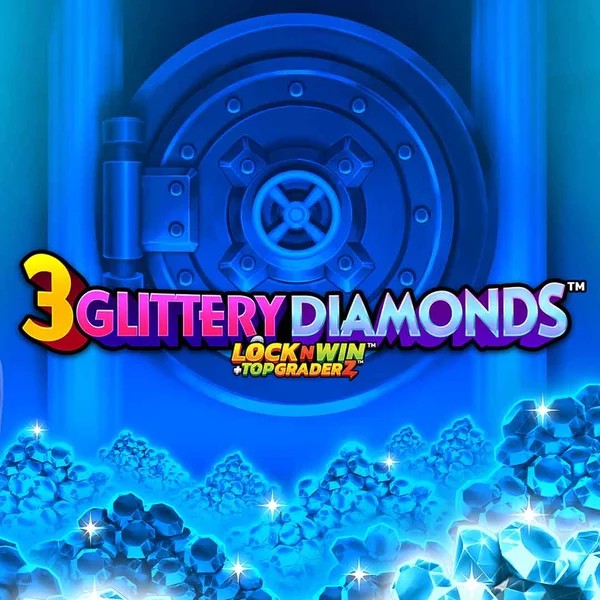 3 Glittery Diamonds by PearFiction Studios, showcased at twinncasino.com – game logo